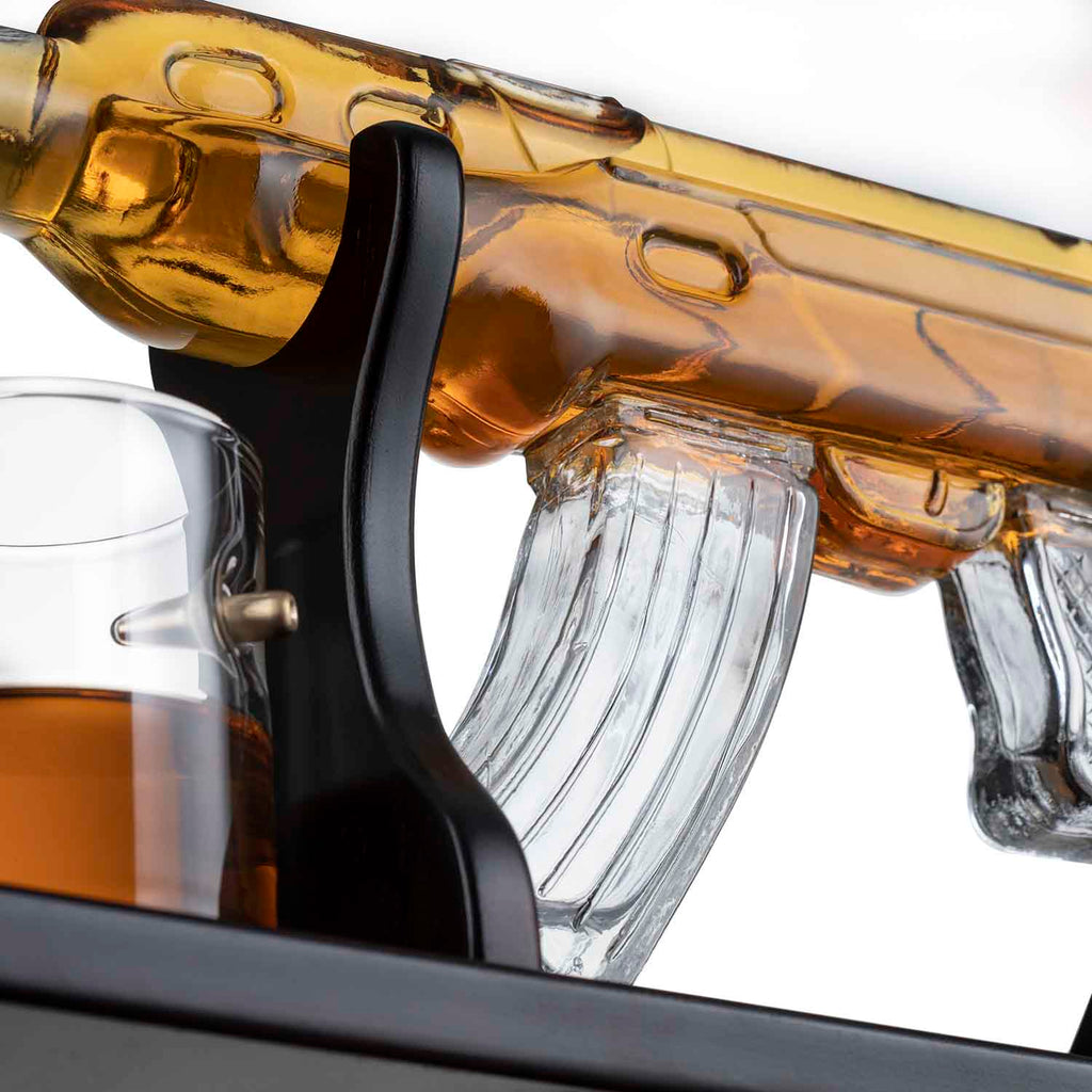Gun Large Decanter Set Bullet Glasses - Limited Edition - 1000ml