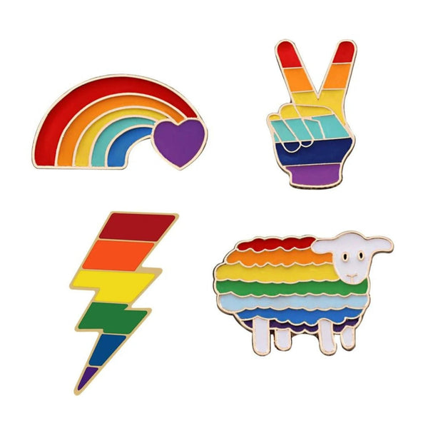 LGBTQ Pride Enamel Rainbow Pins [4 Styles]