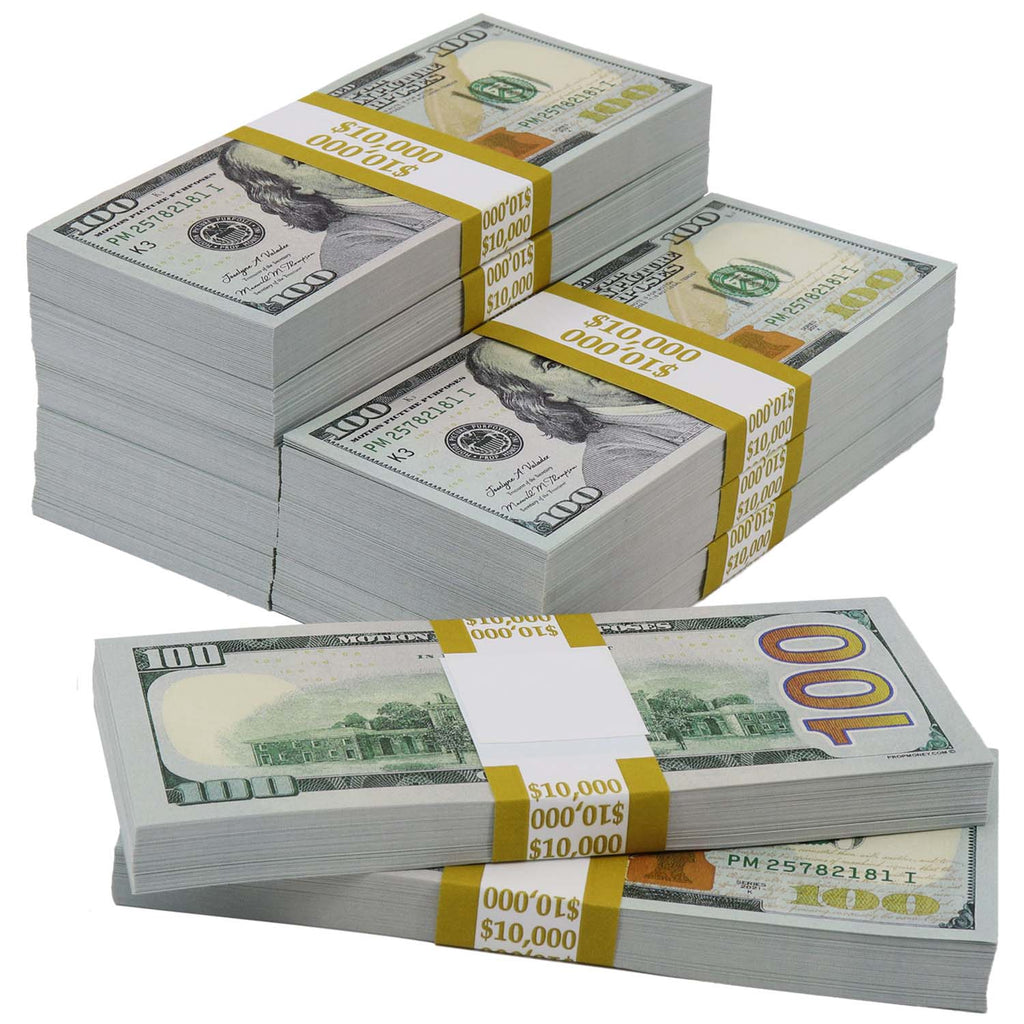 $100,000 Full Print New Series Stacks