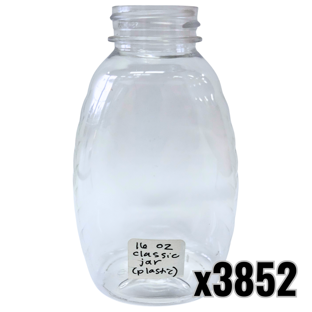 16 oz Plastic Classic Honey Jars