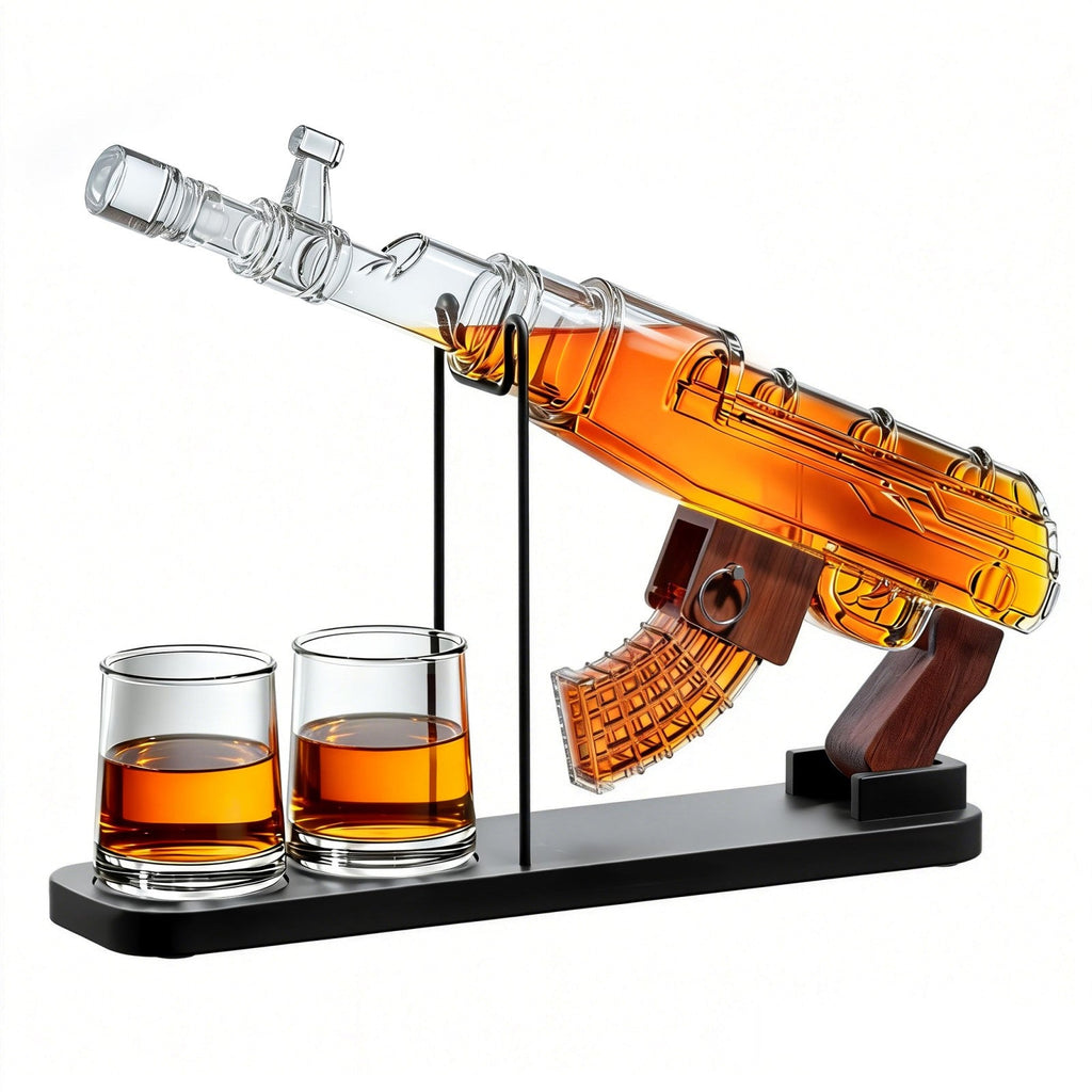 Gifts for Men Dad, Guns Whiskey Decanter Set for Men