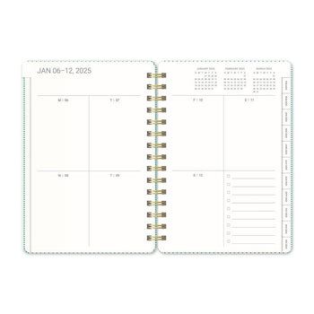 2025 Shroom Silhouettes Agatha Monthly Planner | Spiral Diary Journal Notebook | 5.75
