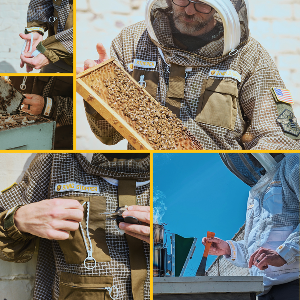 Sting Stopper Professional Ventilated Beekeeping Jacket - Olive Green