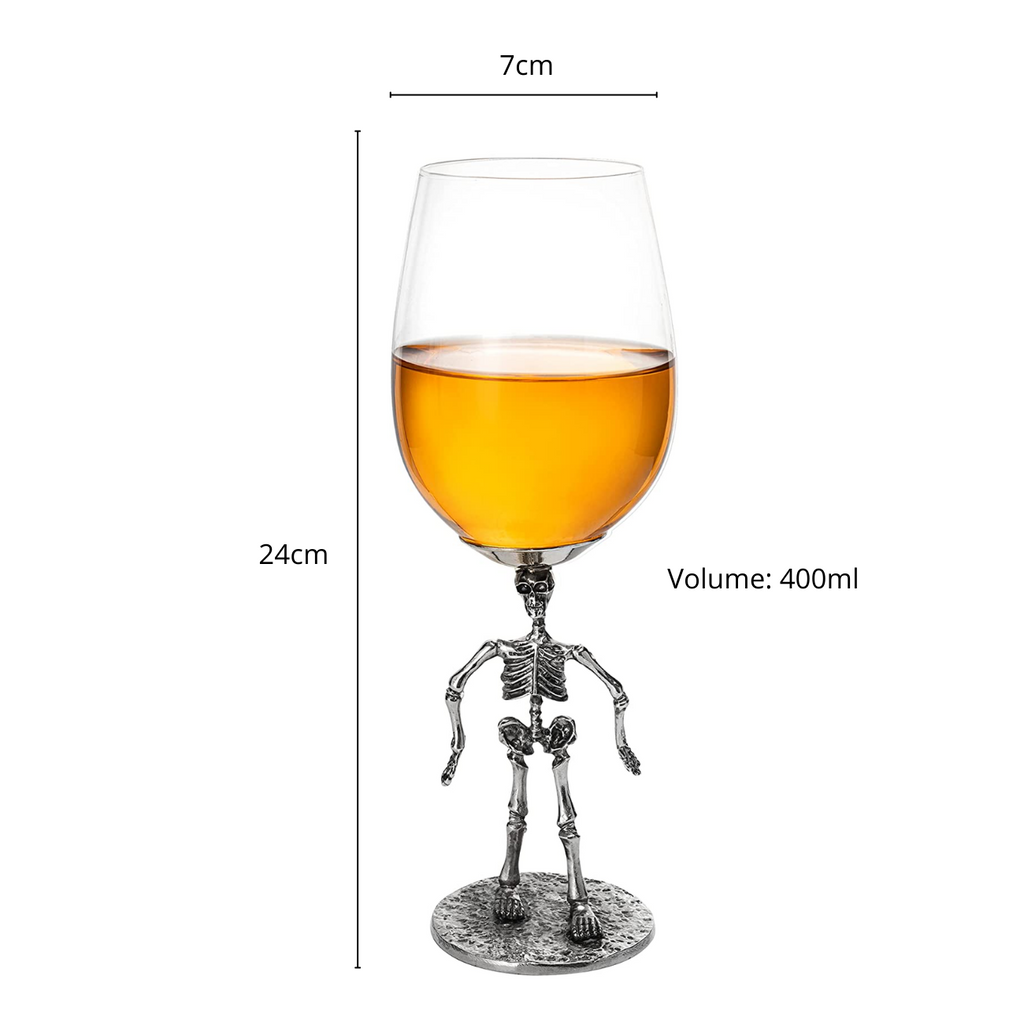 Stemmed Skeleton Wine Glass Set of 2
