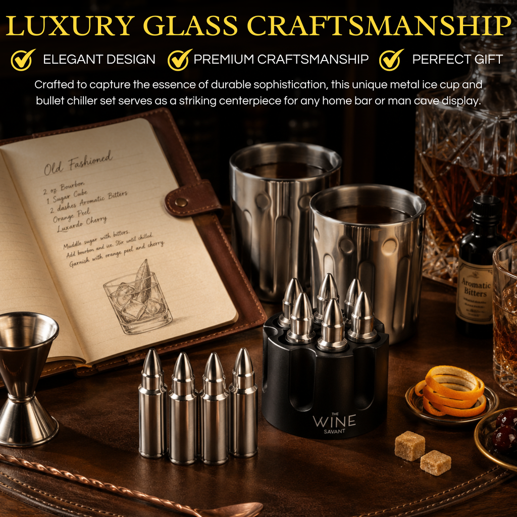 2 Metal Ice Cups Bullet Chillers By Whiskey Stones Bullets Stainless Steel With Revo