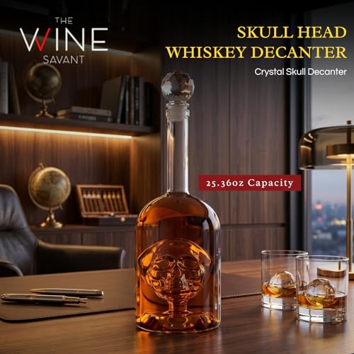 Skull Decanter in Bottler Skull Head, 750ml