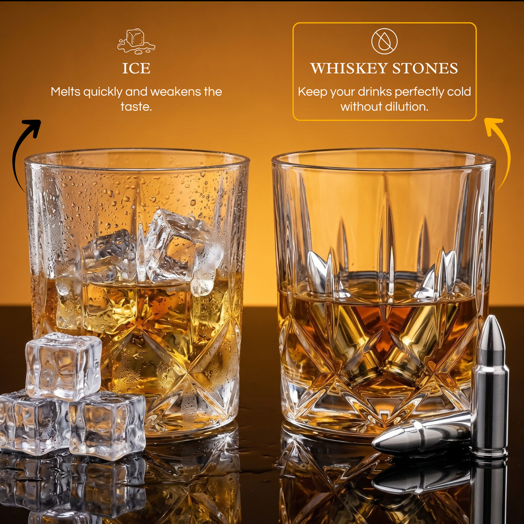 2 Metal Ice Cups Bullet Chillers By Whiskey Stones Bullets Stainless Steel With Revo