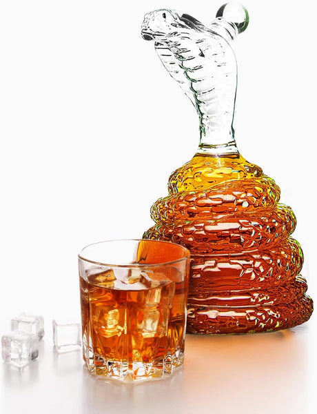 King Cobra Snake Whiskey & Wine Decanter King Cobra Snakes