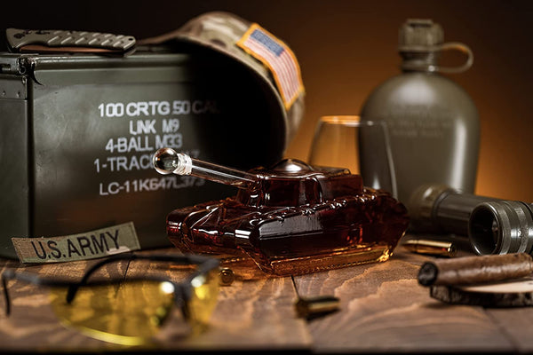 Tank Whiskey Decanter - Military Veteran Gifts - 1000ml