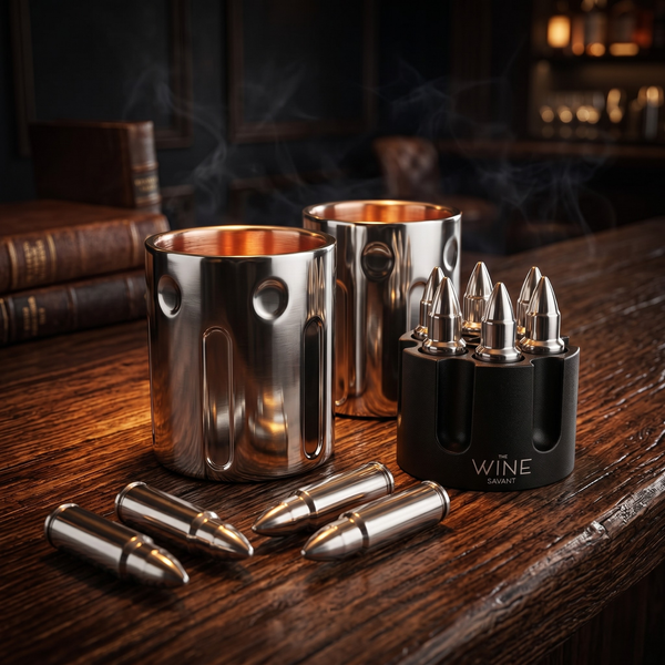 2 Metal Ice Cups Bullet Chillers By Whiskey Stones Bullets Stainless Steel With Revo
