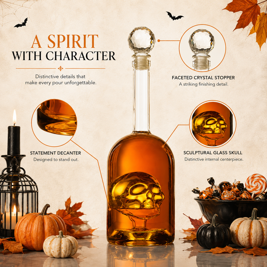 Skull Bottle Premium Barware Gift Elegant Drinkware Collection
