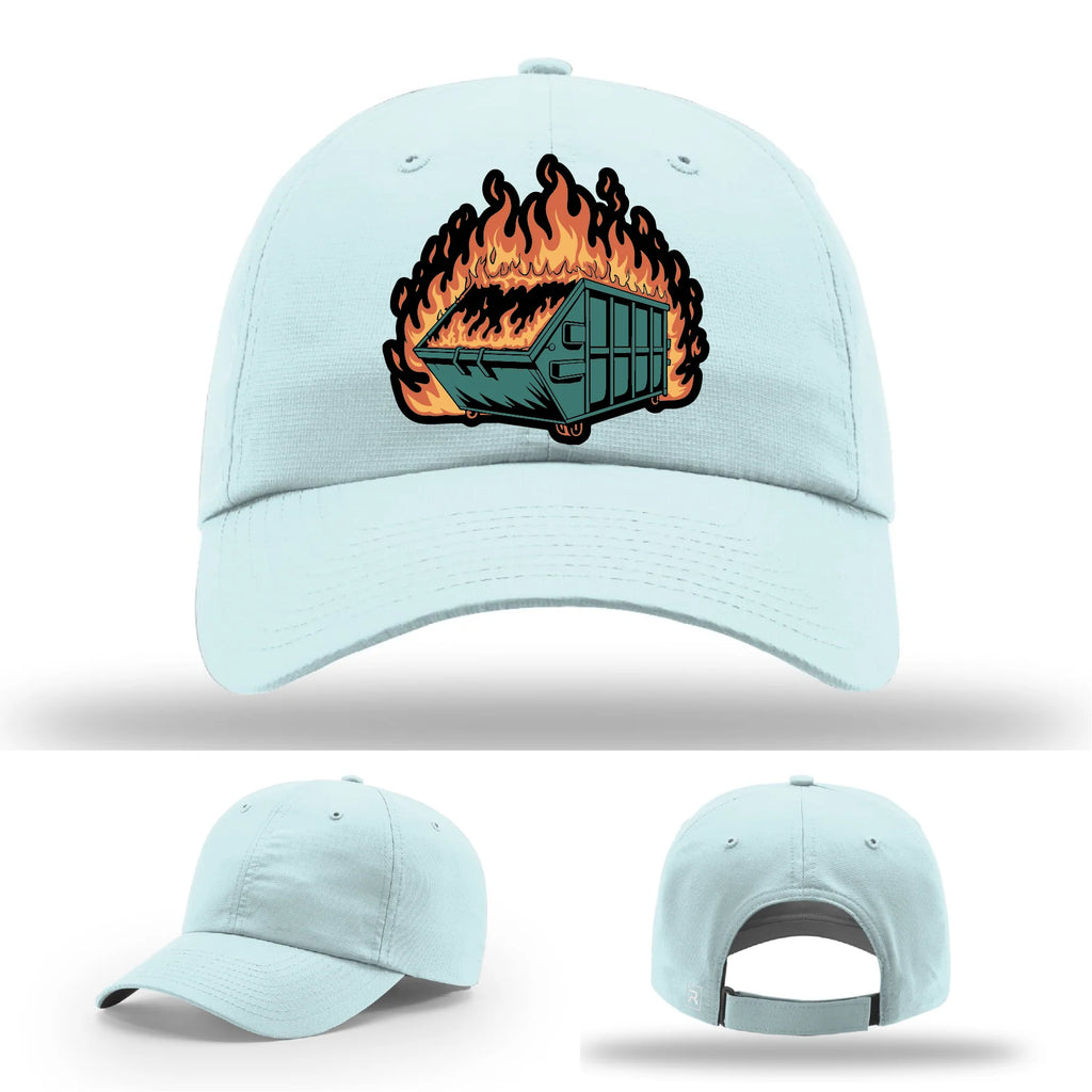 Dumpster Fire Leather Patch Hat