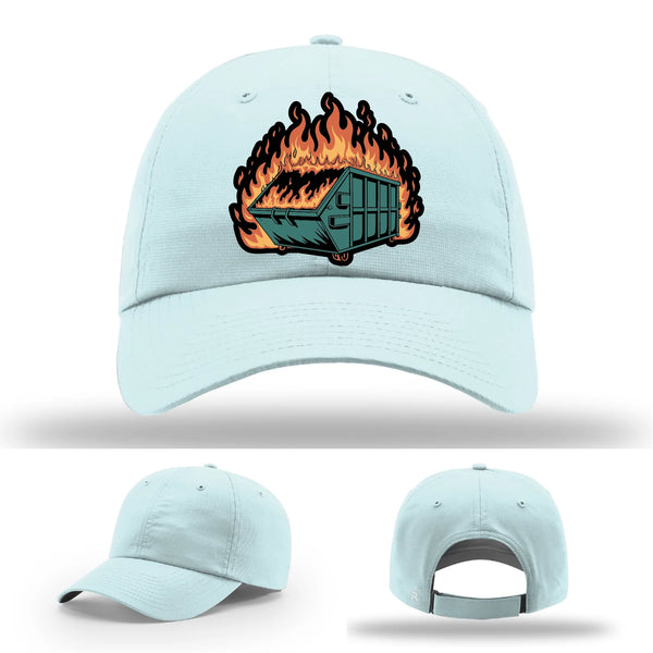 Dumpster Fire Leather Patch Hat