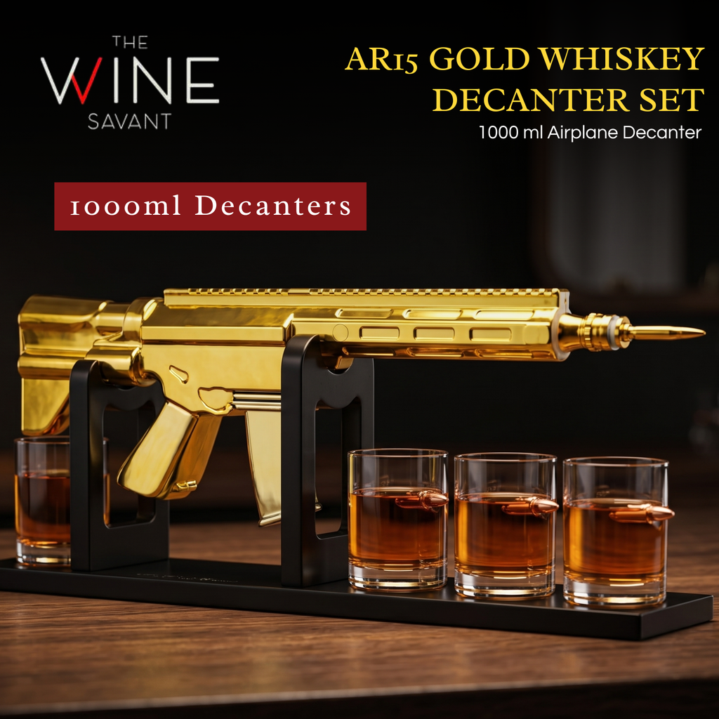 Gifts For Men Dad 1000 Ml Whiskey Decanter Set With 4 Glasses Unique Anniversary Bir