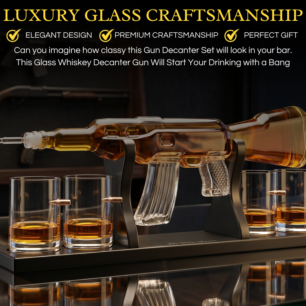Rifle M16 Gun Decanter Premium Barware Gift Elegant Drinkware Collection