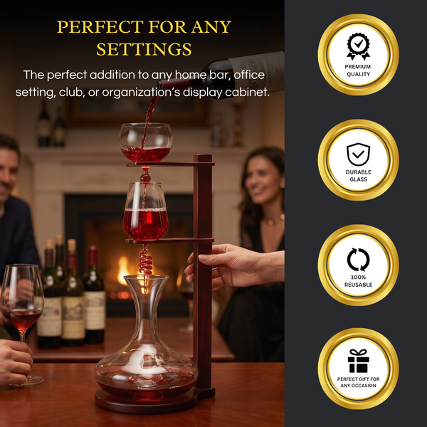 Wine Tower Decanting Aerator Set By 22 H 2250ML Wine Whiskey Decanter Set Carafe Imp