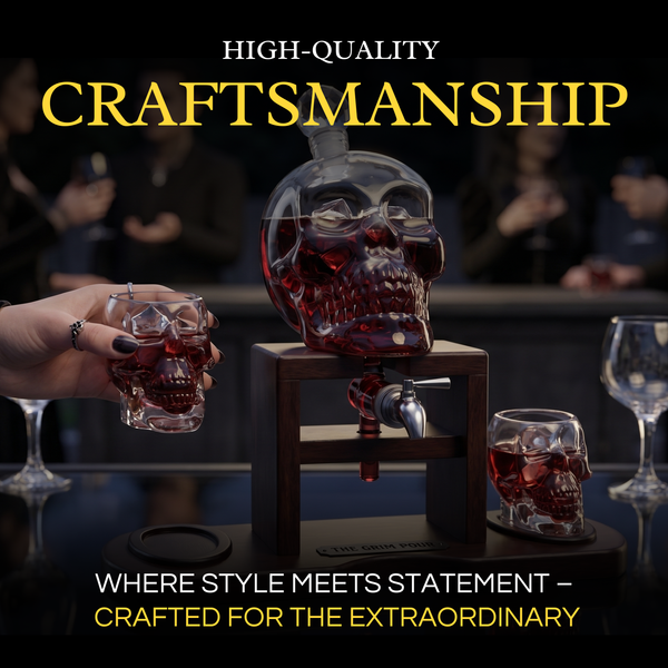 Skull Whiskey 750ML Decanter Set Premium Barware Gift Elegant Drinkware Collection