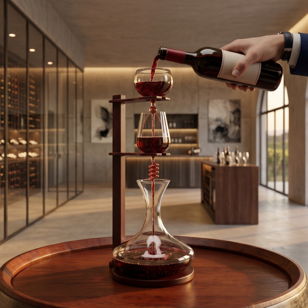 Wine Tower Decanting Aerator Set By 22 H 2250ML Wine Whiskey Decanter Set Carafe Imp