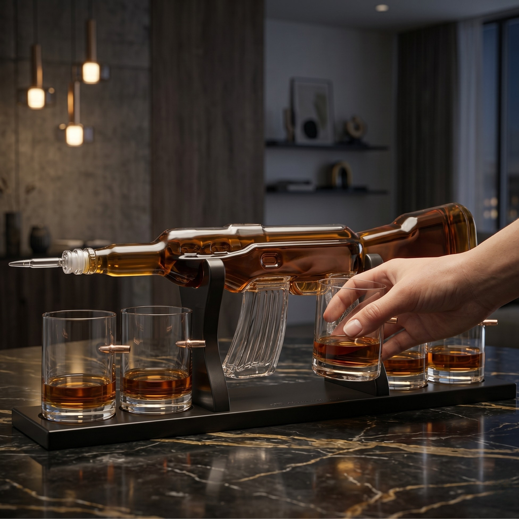 Rifle M16 Gun Decanter Premium Barware Gift Elegant Drinkware Collection