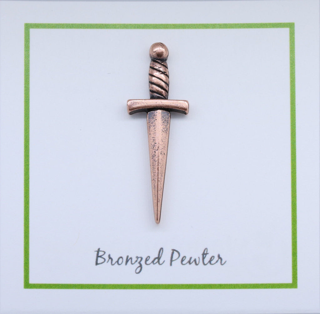 Dagger Copper Lapel Pin