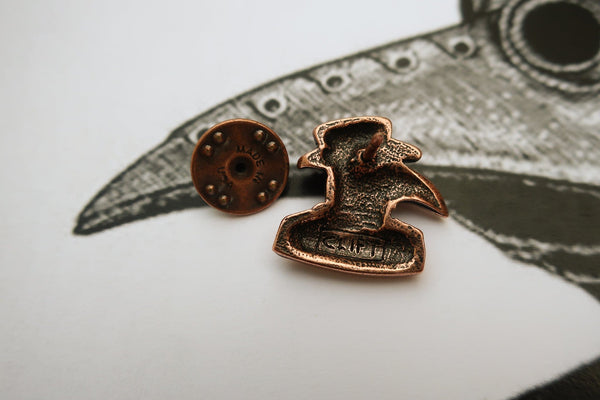 Plague Doctor Copper Lapel Pin