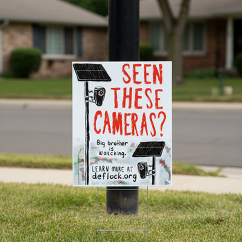 Seen these Cameras? - deflock.me Vertical Yard sign