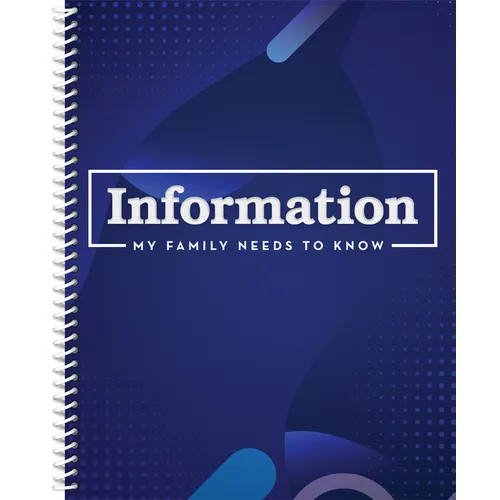 Information My Family Needs to Know Organizer: Legacy Planner for Personal, Medical & Financial Affairs 4 Document Pockets Spiral Bound Gift for Adult