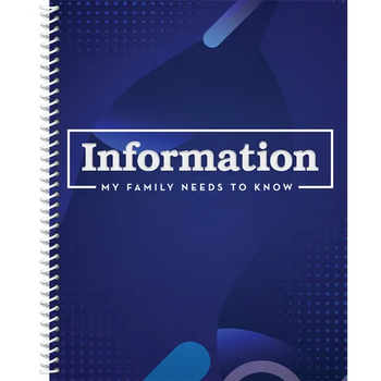 Information My Family Needs to Know Organizer: Legacy Planner for Personal, Medical & Financial Affairs 4 Document Pockets Spiral Bound Gift for Adult