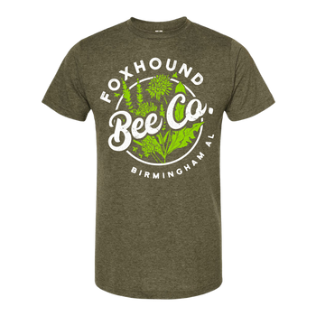 Heather Military Green Round Short Sleeve Shirt