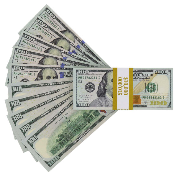 $100,000 Full Print New Series Stacks