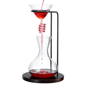 Wine Tower Decanting & Aerator Set by The Wine Savant - Unique Wine Decanter