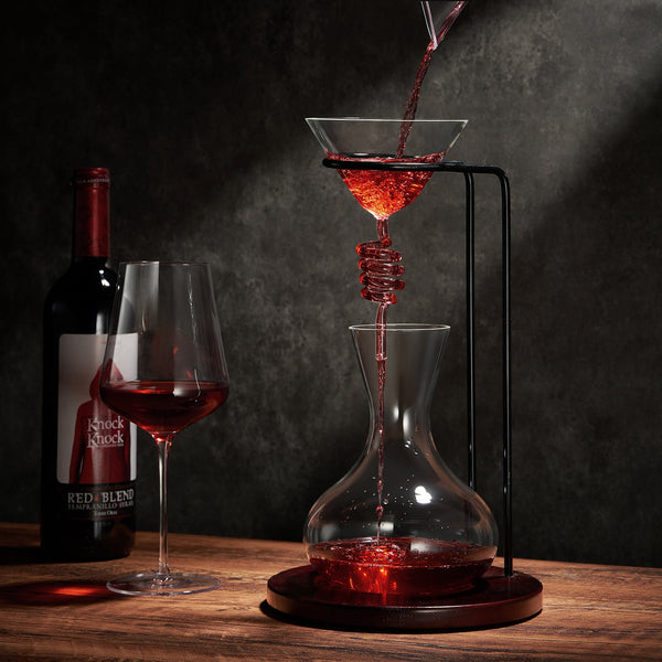 Wine Tower Decanting & Aerator Set by The Wine Savant - Unique Wine Decanter