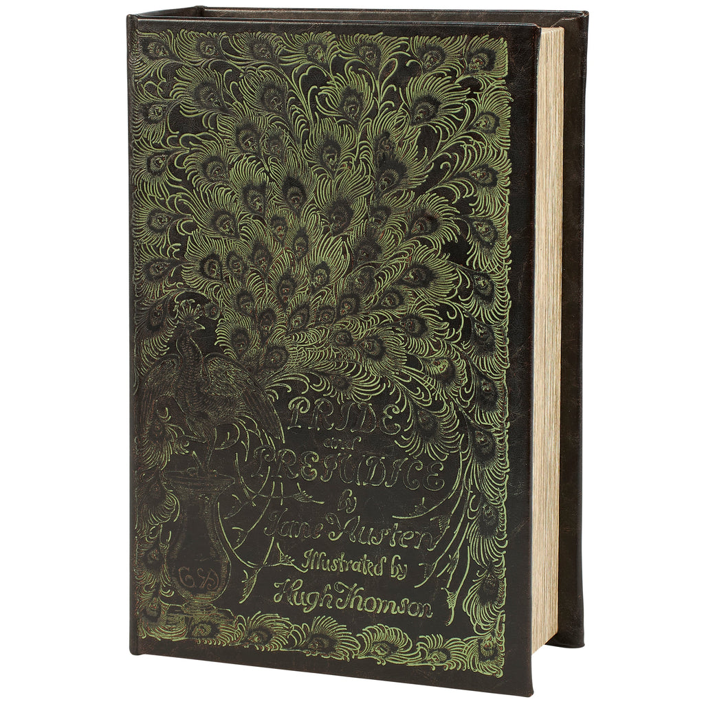 Pride And Prejudice Decorative Book Box | Faux Leather Wrap Book Shaped Storage Stash Trinket Box
