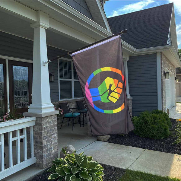 Rainbow Pride Fist Flag