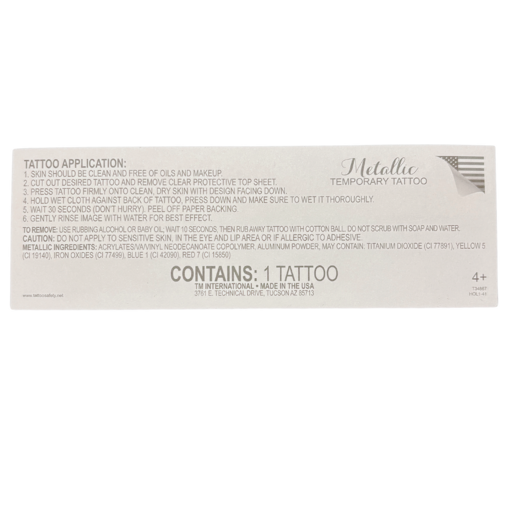 Pride Metallic Rainbow Bracelet Temporary Tattoo