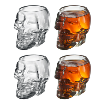 Monkey and Heroes Extra Large Skull Shot Glasses Set of 4