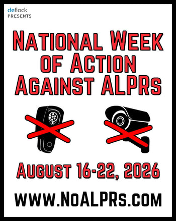 National Week of Action Against ALPRs - noalprs.com Yard sign