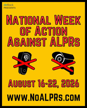 National Week of Action Against ALPRs - noalprs.com Yard sign