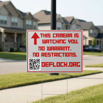 This Camera is Watching You - deflock.me Yard sign