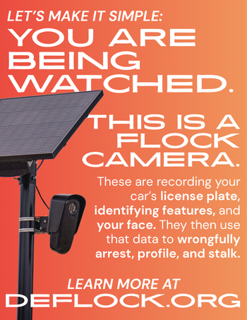 You are Being Watched  - deflock.me Vertical Yard sign