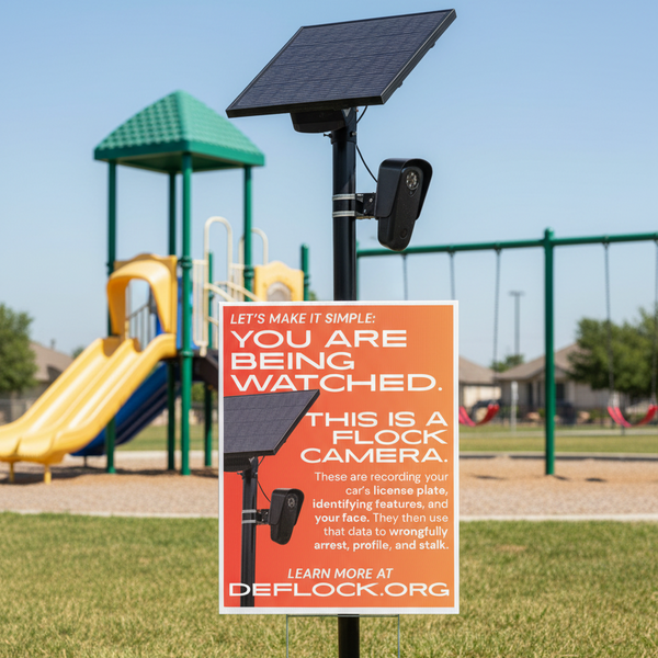 You are Being Watched  - deflock.me Vertical Yard sign