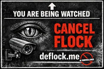 You're Being Watched - deflock.me Yard sign
