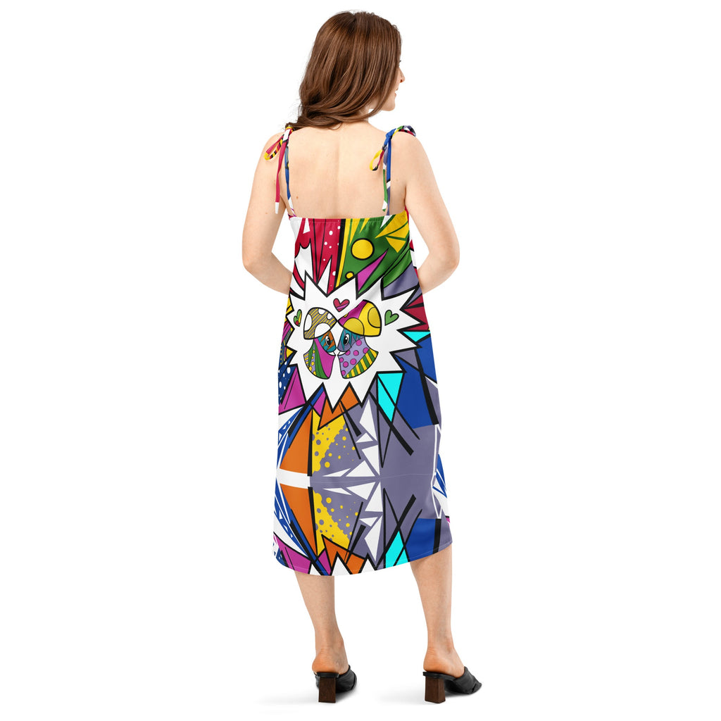 Mushmore Tie-strap midi dress