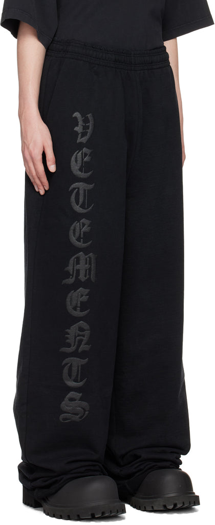 VETEMENTS Black Anarchy Sweatpants by Vetements