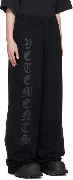 VETEMENTS Black Anarchy Sweatpants by Vetements