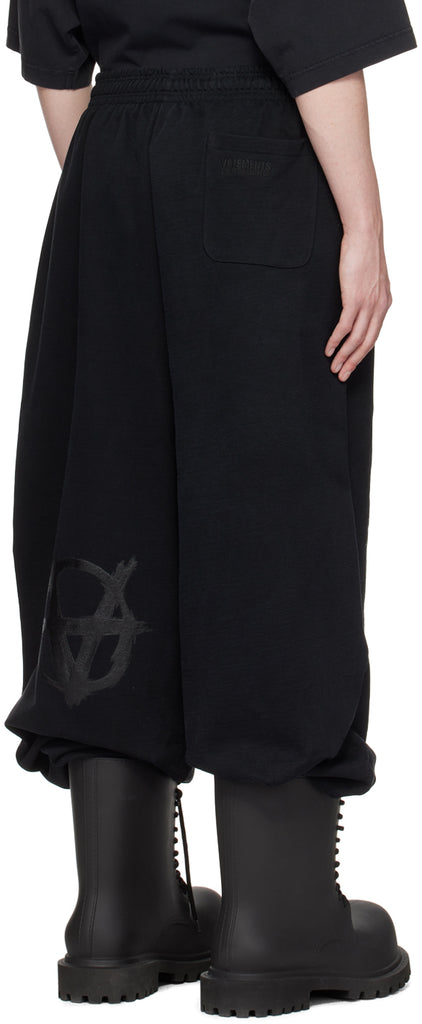 VETEMENTS Black Anarchy Sweatpants by Vetements