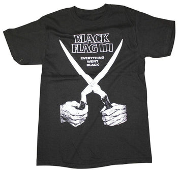 Black Flag Band T-shirt Everything went Black Album Tee SST Records