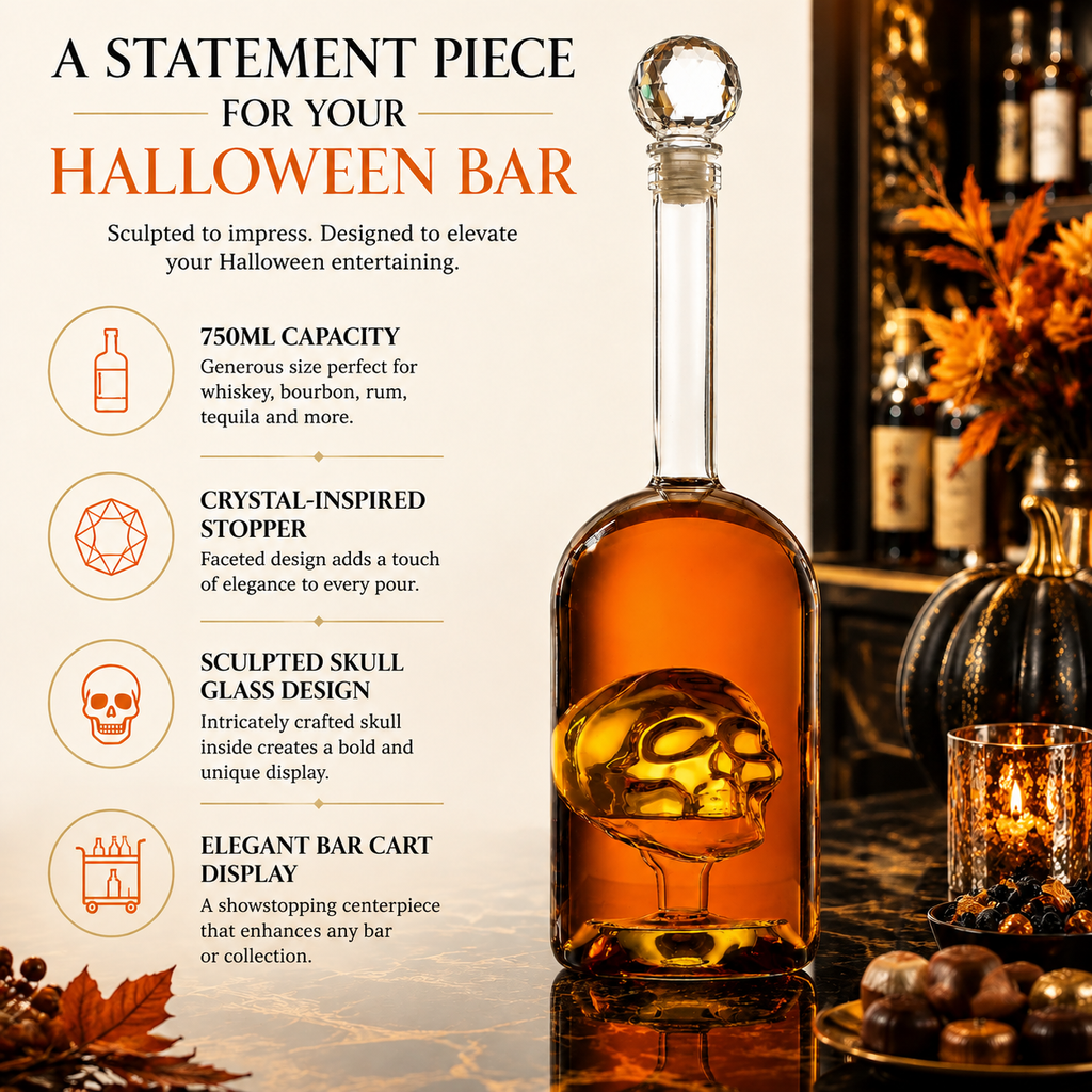 Skull Bottle Premium Barware Gift Elegant Drinkware Collection