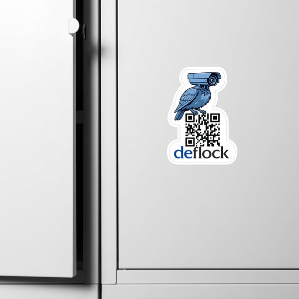 deflock Logo QR code - deflock.me Magnet
