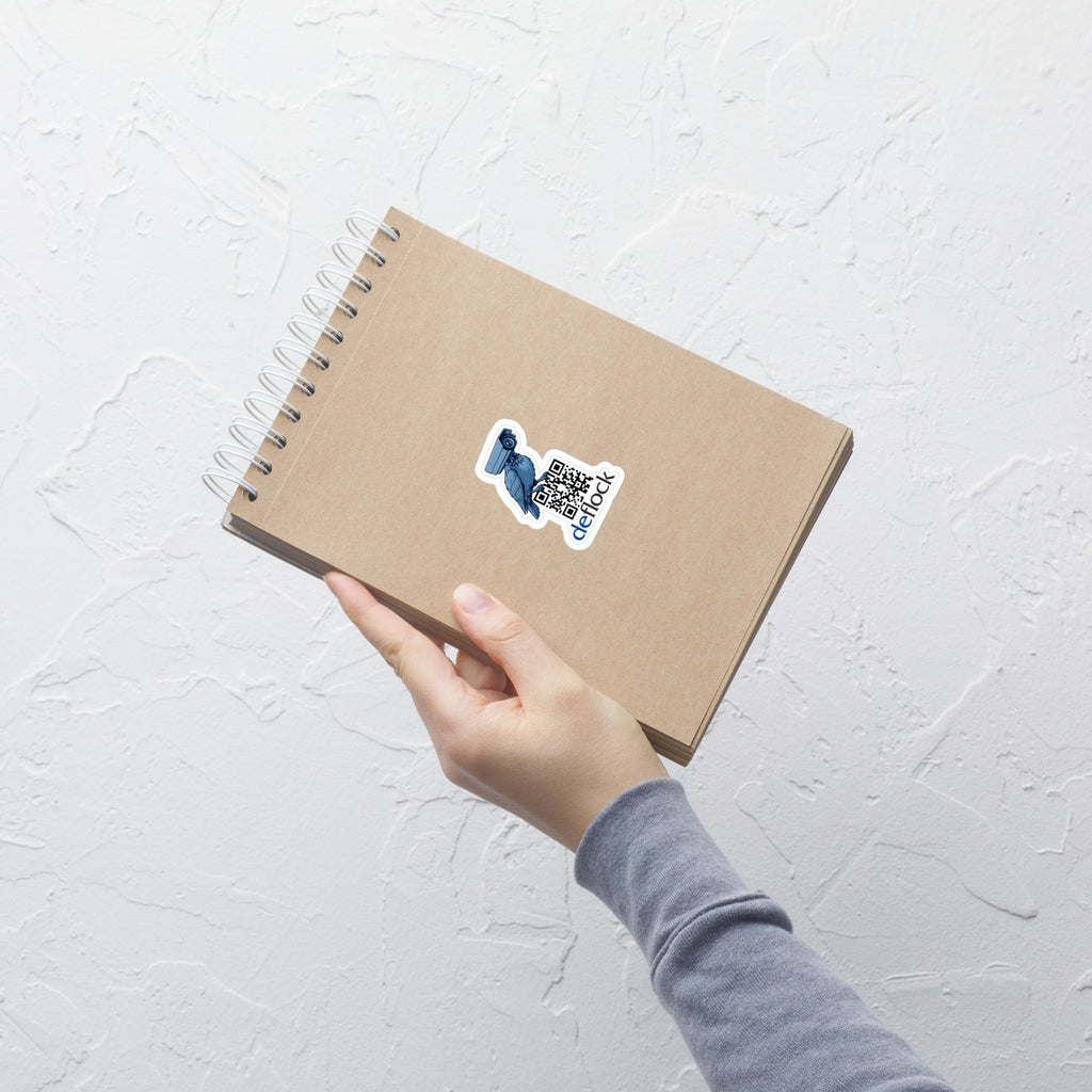 Deflock Logo QR Code - deflock.me Die-cut stickers